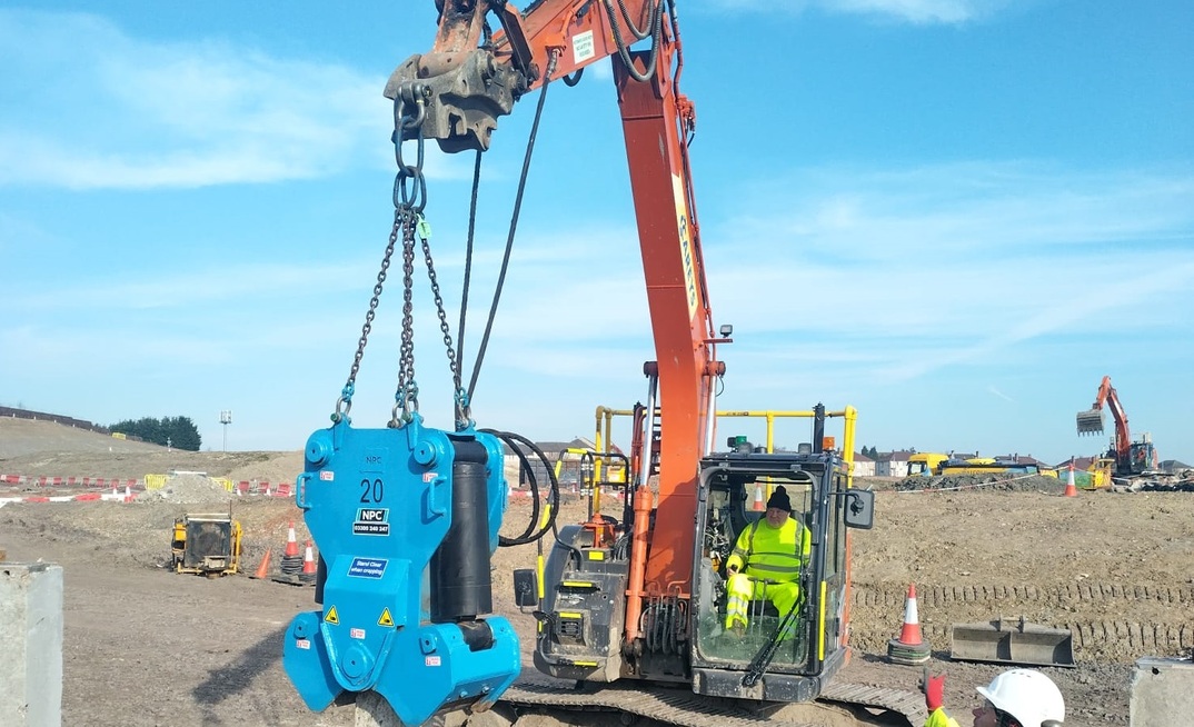 The Power Cropper is one of the selection of pile croppers supplied by NPC for use on the new Glasgow prison construction project