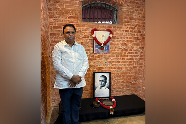 Maharashtra Minister Shelar pays tribute to VD Savarkar at Andaman's Cellular Jail