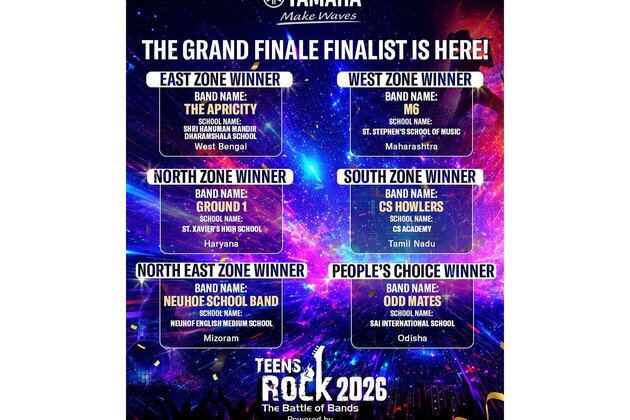 Yamaha Music India Announces the Top Five Finalists for Teens Rock - The Battle of Bands 2026