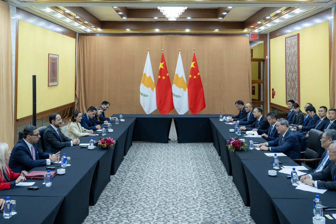 U.S.-NEW YORK-CHINA-LI QIANG-CYPRIOT PRESIDENT-MEETING