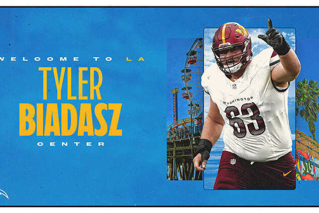 Los Angeles Chargers Sign Pro Bowl Center Tyler Biadasz
