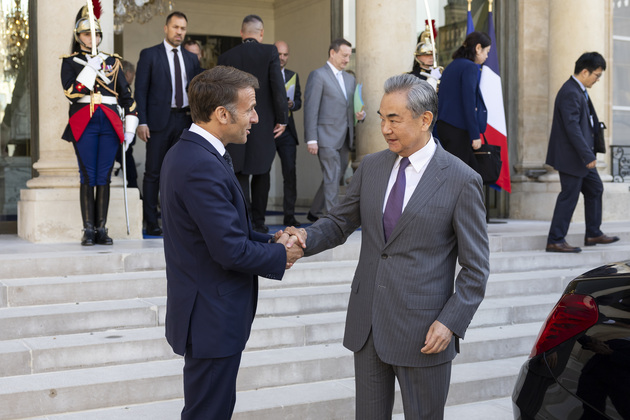 FRANCE-PARIS-MACRON-CHINA-WANG YI-MEETING