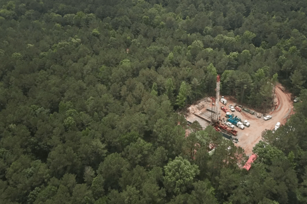 Aerial footage of the Southwest Arkansas project