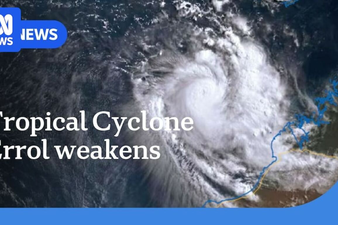 Tropical Cyclone Errol downgraded as it heads toward WA's north