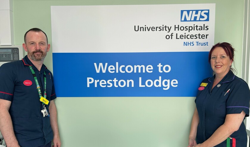 Barry Fogarty, matron at Preston Lodge, and Emma Roberts, head of nursing (c) University Hospitals of Leicester NHS Foundation Trust 
