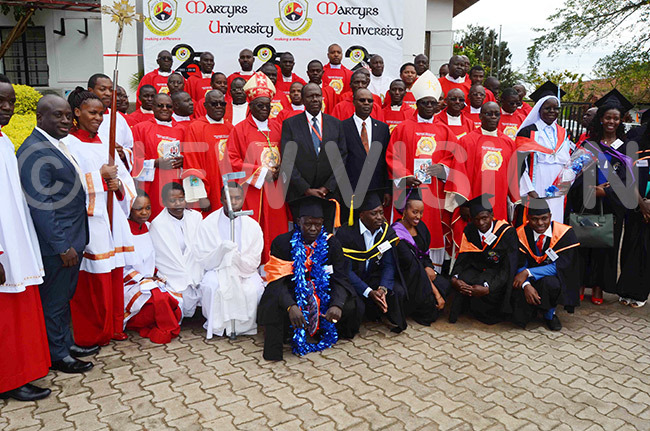  rchbishop dama with priests and some graduands after the thanksgiving mass 