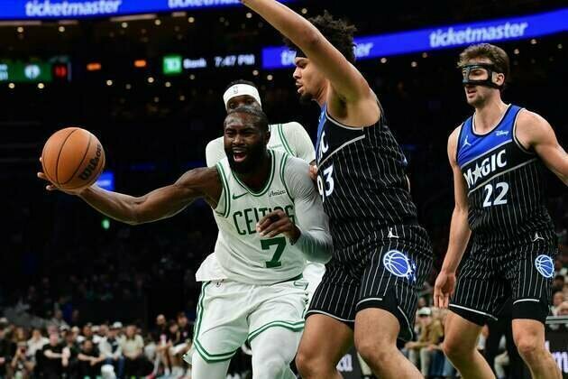 Jaylen Brown (35), hot-shooting Celtics rout depleted Magic