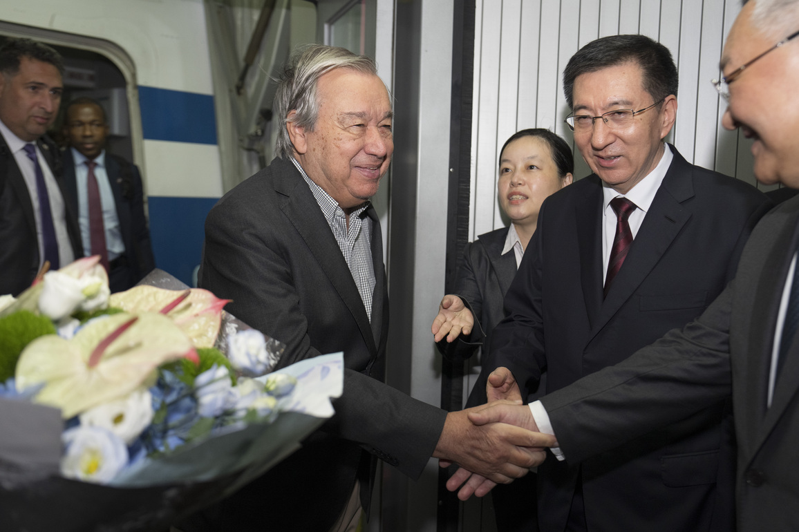 CHINA-BEIJING-UN CHIEF-ARRIVAL (CN)