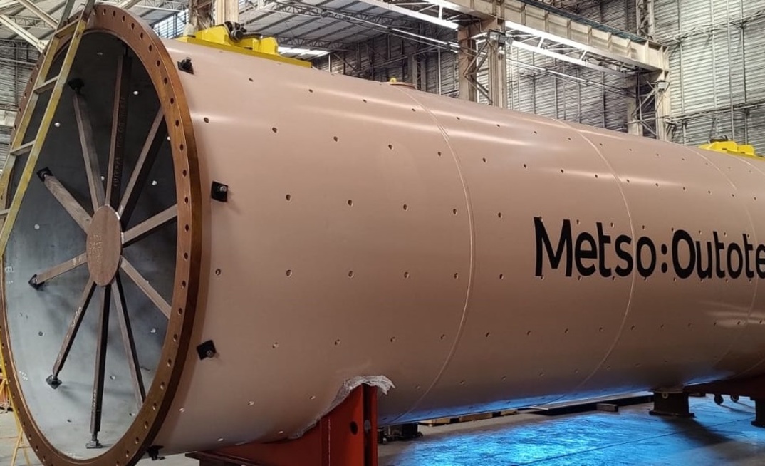 Moinho produzido pela Metso para unidade de zinco da Nexa em MG/Divulgação
