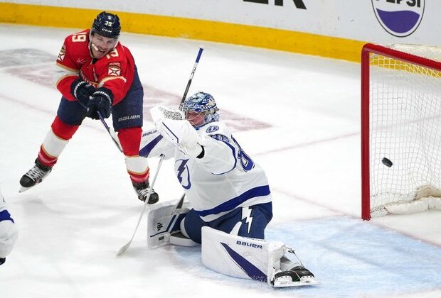 Panthers pour it in Game 5 rout, eliminate rival Lightning