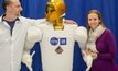 Woodside's head of cognitive science and robotics, Russell Potapinski, and NASA Robonaut project manager Julia Badger.