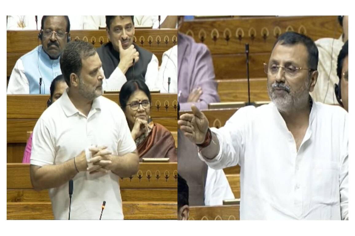 Rahul Gandhi drops cryptic "puzzle", Nishikant Dubey responds with Congress' Dark Chapters