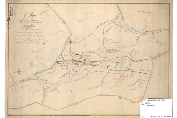 Abandoned mine plan showing Garscube Colliery pit number 6 for Garibaldi Clayband Ironstone Workings