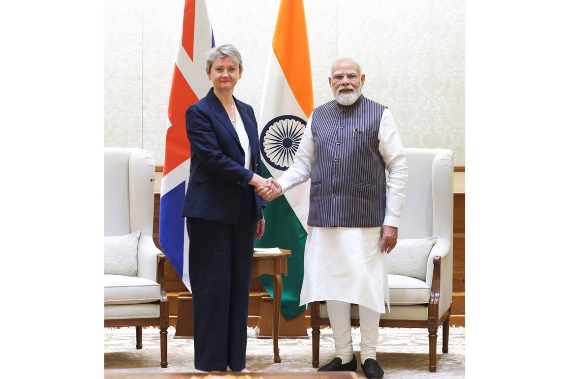 UK Foreign Secretary Yvette Cooper meets PM Modi, reviews India-UK Vision 2035 progress
