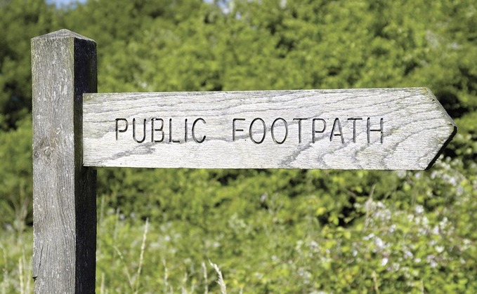 Legal action threatened on public rights of way