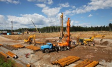 Ust-Yayva seen during its construction phase