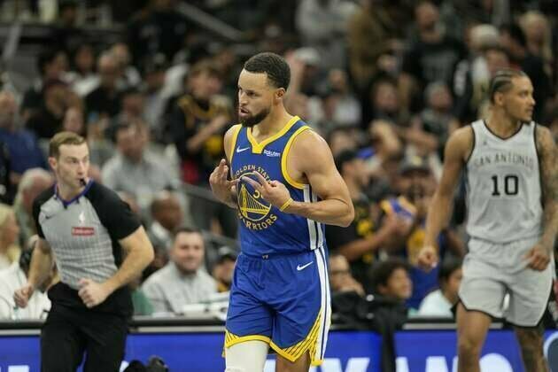 NBA roundup: Stephen Curry scores 49 as Warriors edge Spurs
