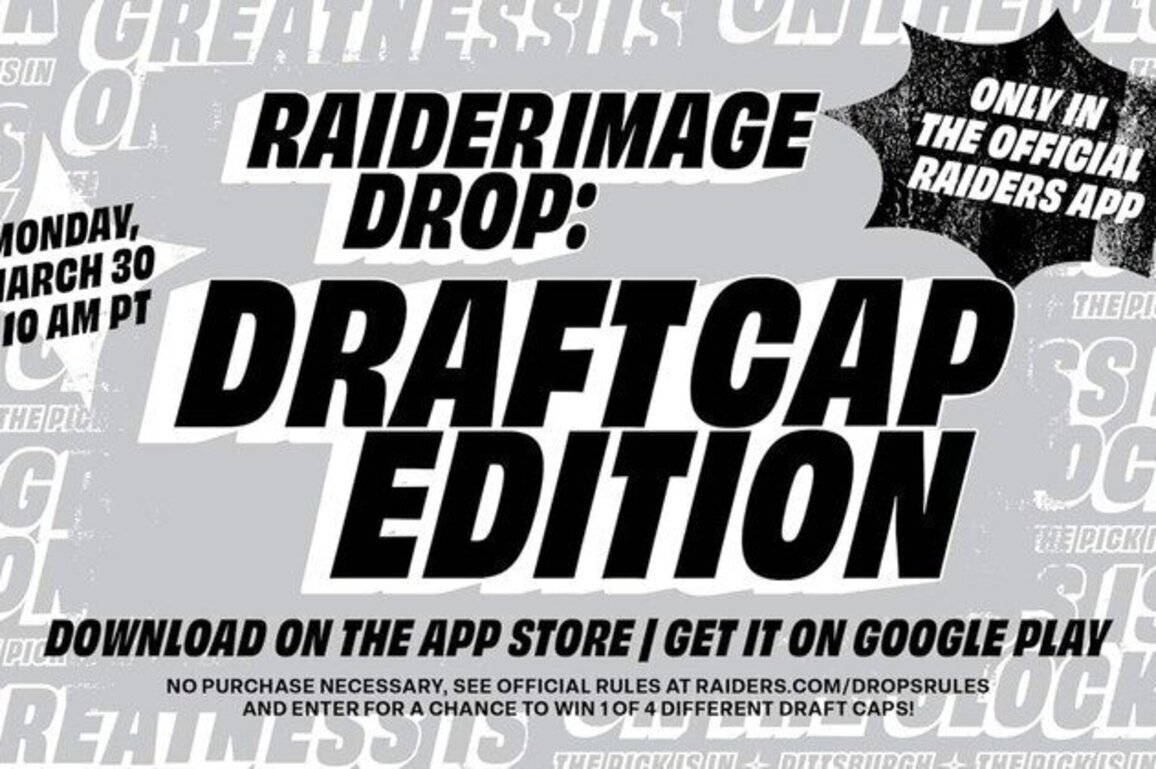 Don't miss the upcoming Raider Image Drop in the Raiders App!