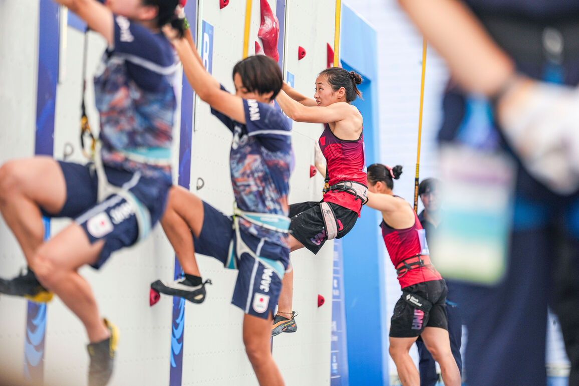 (SP)CHINA-CHENGDU-THE WORLD GAMES 2025-SPORT CLIMBING-WOMEN'S SPEED RELAY-QUALIFICATION (CN)