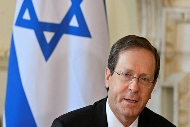 Israel President Herzog visits family of twin brother hostages Ziv and Gali Berman