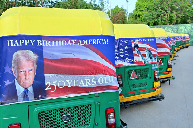 US Envoy kicks off independence day celebrations with autos featuring Trump's photos