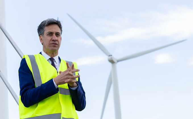 Miliband visited RWE's Little Cheyne Court Wind Farm last week | Zara Farrar / No 10 Downing Street