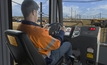 A look at an operator training inside the ThoroughTec replication of the Liebherr 282B