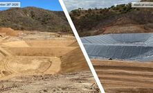  The lined solution ponds and plant location at the Santana site in Mexico