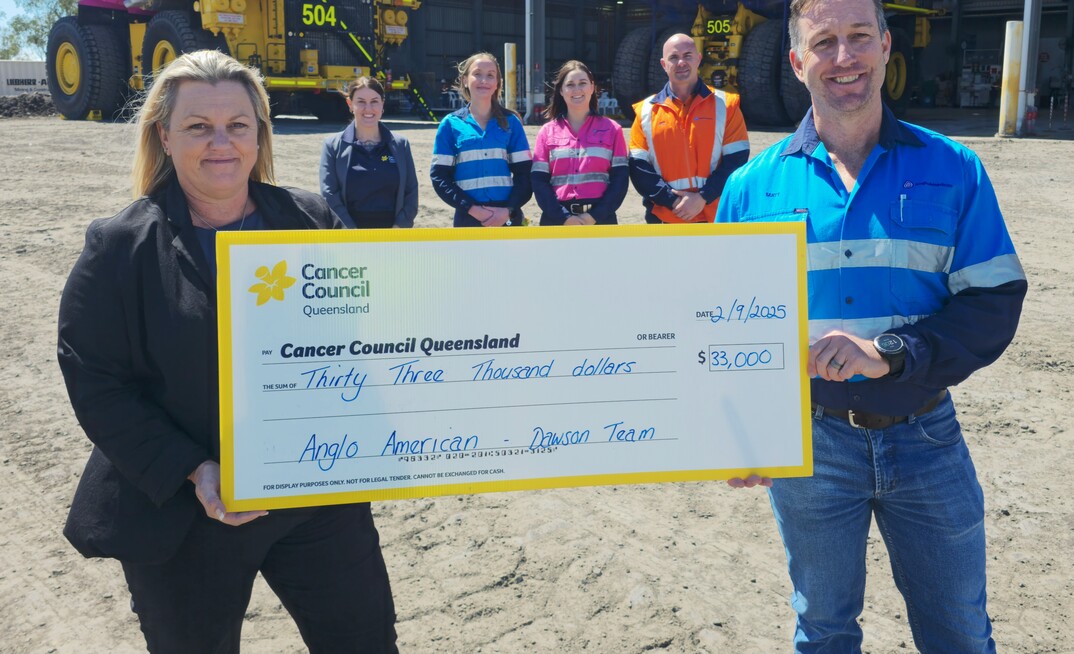 The cheque showing how much money was raised.