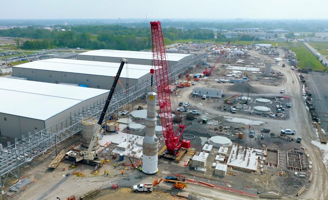 Li-Cycles Rochester Hub in New York, US under construction. Credit: Li-Cycle