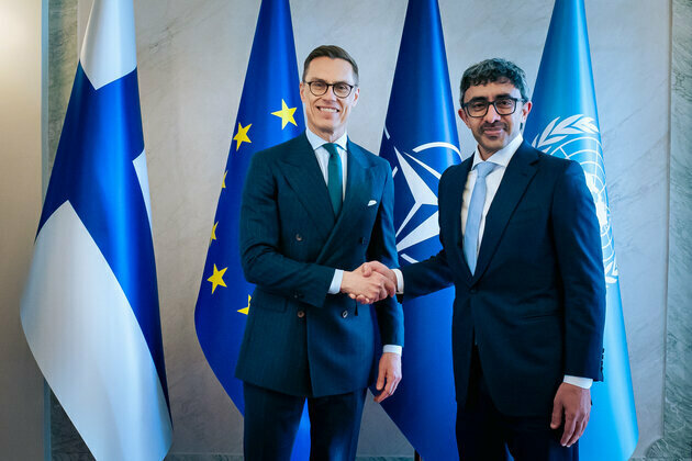 President of Finland receives message from UAE President during meeting with Abdullah bin Zayed