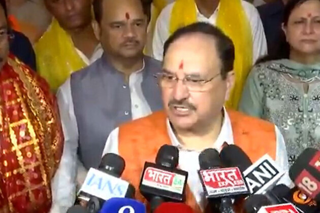 Union Minister JP Nadda offers prayers at Birla Temple to mark PM Modi's 12 years in office