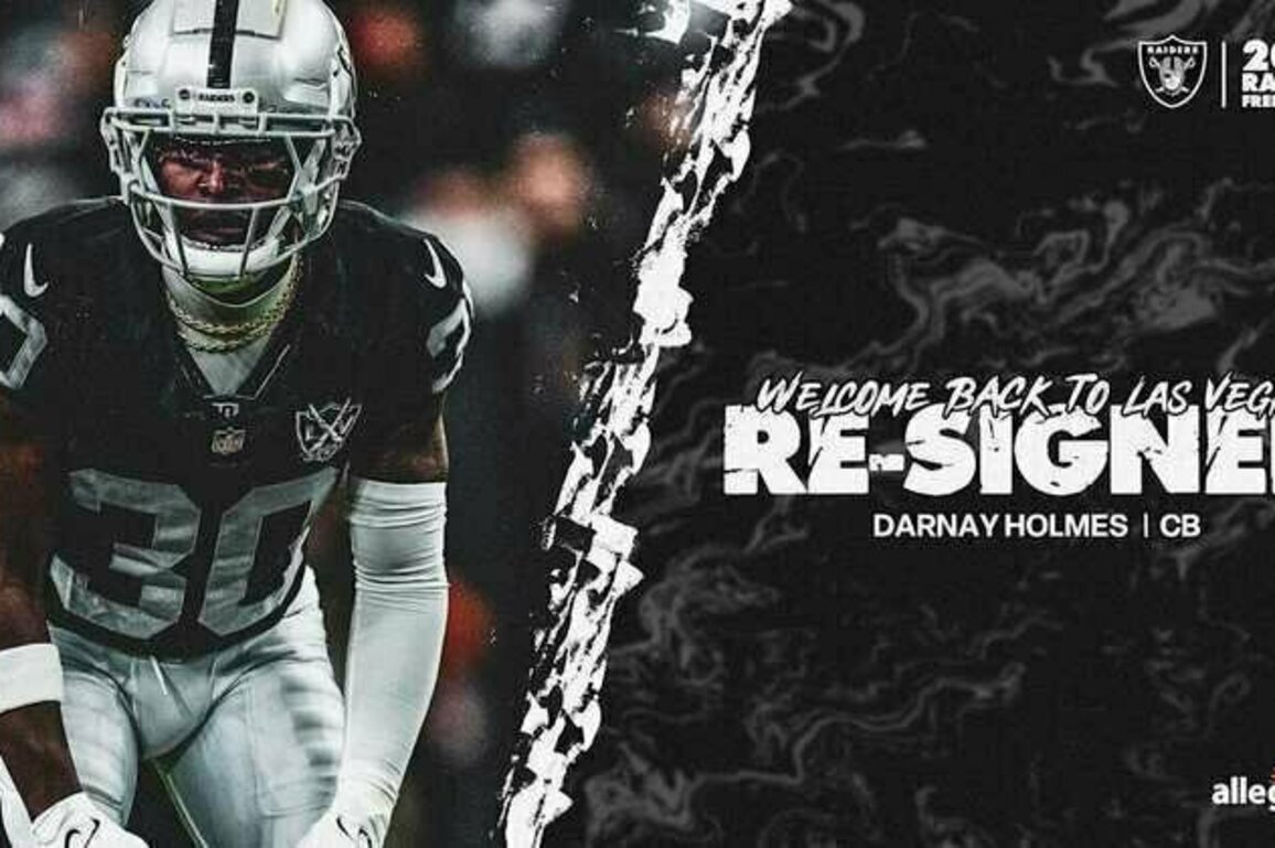 Raiders re-sign CB Darnay Holmes