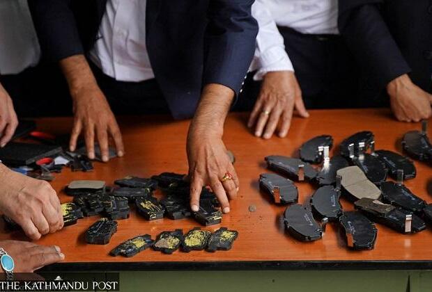 Four customs staffers arrested as motorcycle brake shoes turn gold when melted in Nepal