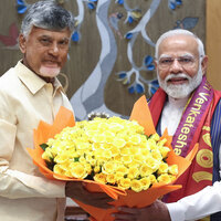 "Extraordinary achievement reflects his dedication, visionary leadership, "Chandrababu Naidu hails PM Modi