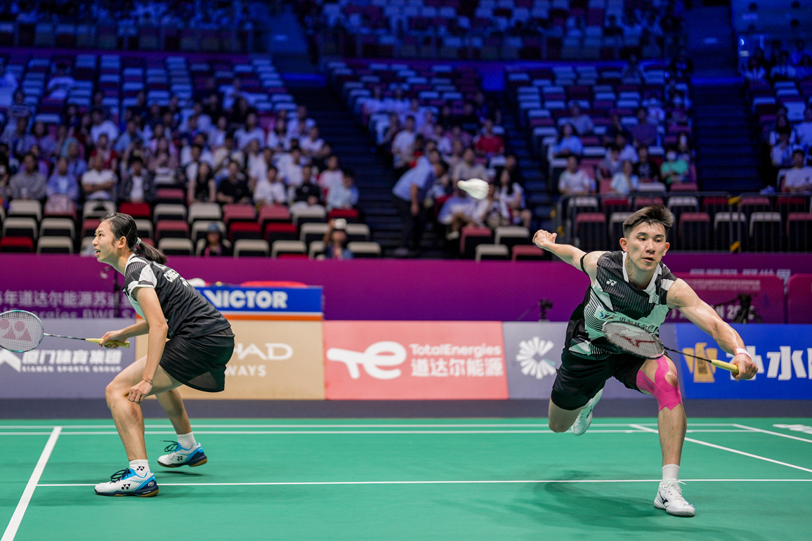 (SP)CHINA-XIAMEN-BADMINTON-SUDIRMAN CUP-QUARTERFINALS-JAPAN VS CHINESE TAIPEI (CN)