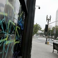 Downtown Los Angeles residents unfazed by the vandalism