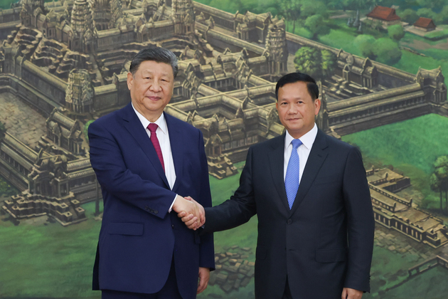 CAMBODIA-PHNOM PENH-CHINA-XI JINPING-HUN MANET-TALKS