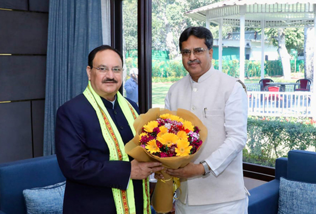 New Delhi: Tripura CM Manik Saha meets BJP President JP Nadda to discuss healthcare and organisational development