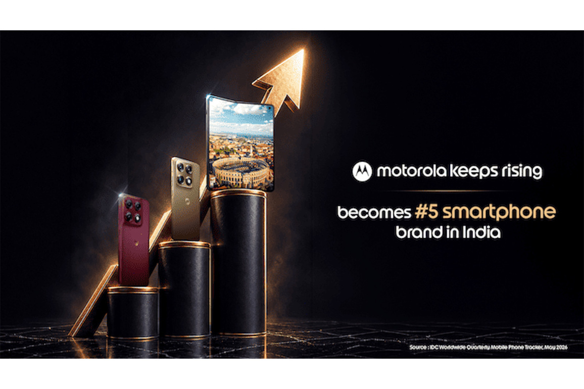 Motorola Enters India's Top 5 Smartphone Brands, Driven by Premium Expansion, AI Innovation and Aspirational Design