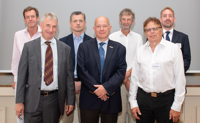 The winners of this year's RASE Awards 2023. From left to right: Paul Cherry, Dr Alastair Leake, Dr Johnny Wake, RASE chief executive David Grint, John Cherry, Professor Rob Edwards and Rob Havard (Gill Heppell)