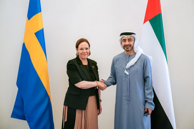 Abdullah bin Zayed receives Foreign Minister of Sweden