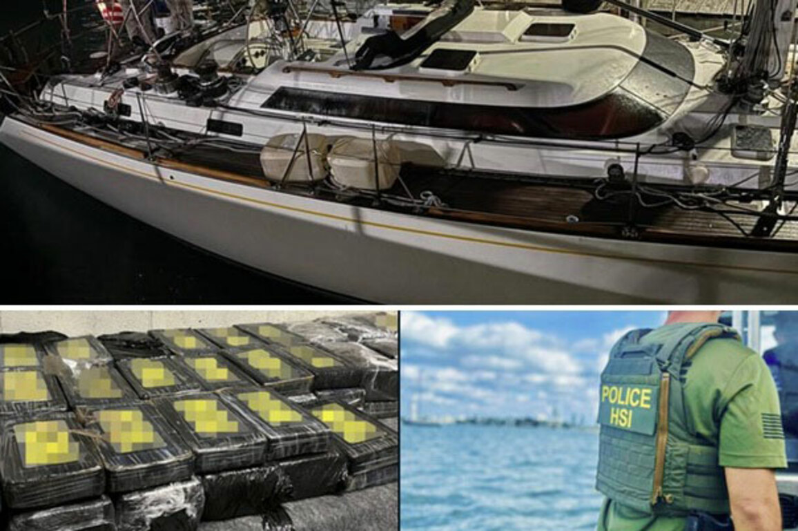Cocaine Worth Millions of Dollars, Sailing Yacht Seized Off South Florida