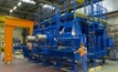 A high pressure grinding roll (HPGR) at final assembly stage at the manufacturing facility at Venlo, the Netherlands
