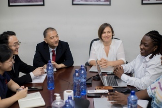 DR CONGO-KINSHASA-CHINA-MEDICAL EXPERTS-IFRC-EBOLA-DISCUSSION