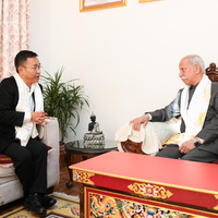 Sikkim CMi Prem Singh Tamang calls on Arunachal Governer during 2-day visit to Gangtok