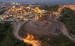 An aerial shot of PTAR's Martabe gold mine.