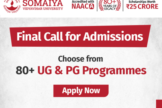 Final Admission Round Open: Somaiya Vidyavihar University Invites Applications for Career-Oriented UG and PG Programmes