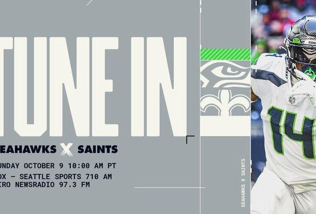 Seahawks at Saints: How To Watch, Listen And Live Stream On October 9