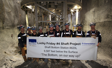 Completion of this shaft is a major milestone for the historic Lucky Friday mine. Photo: Cementation USA